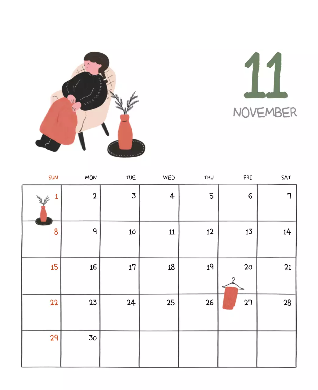 알록달록한 귀여운 일상 일러스트 컨셉