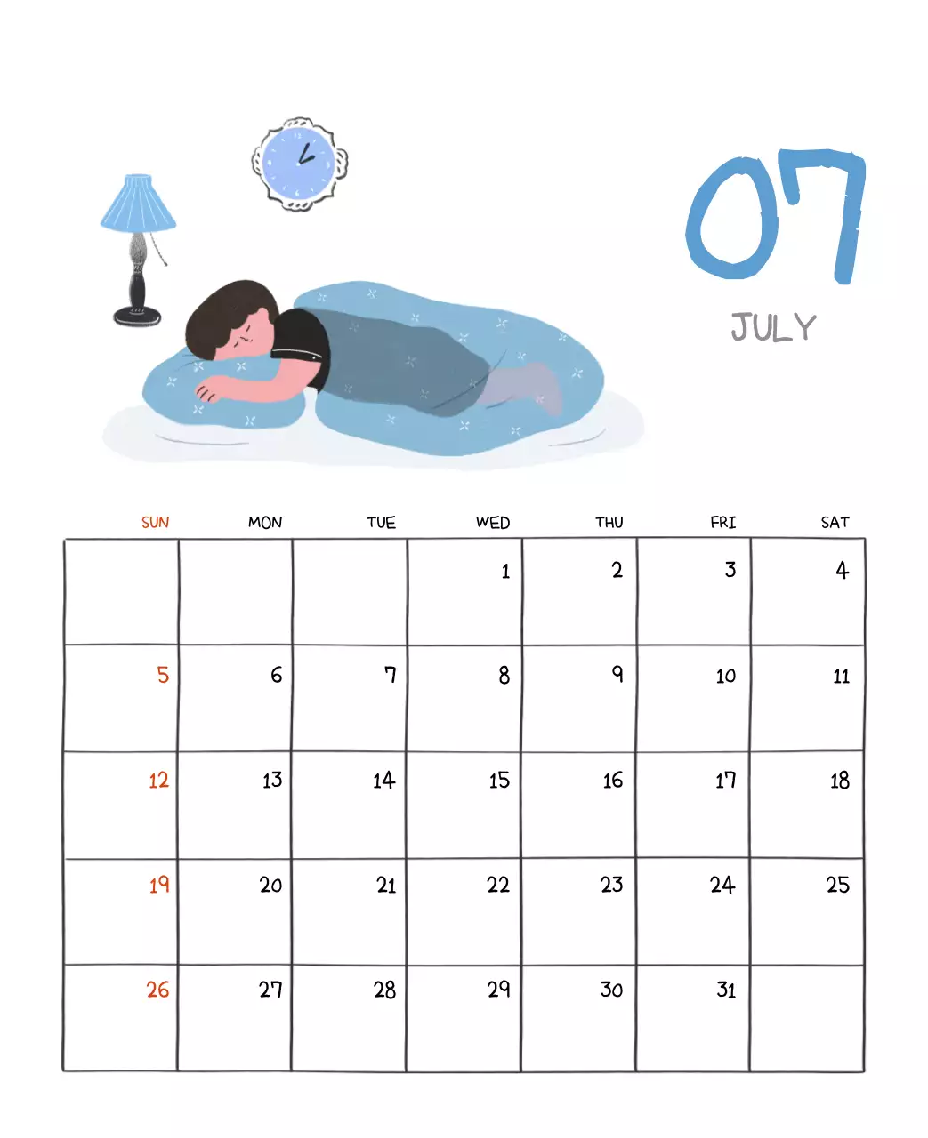 알록달록한 귀여운 일상 일러스트 컨셉