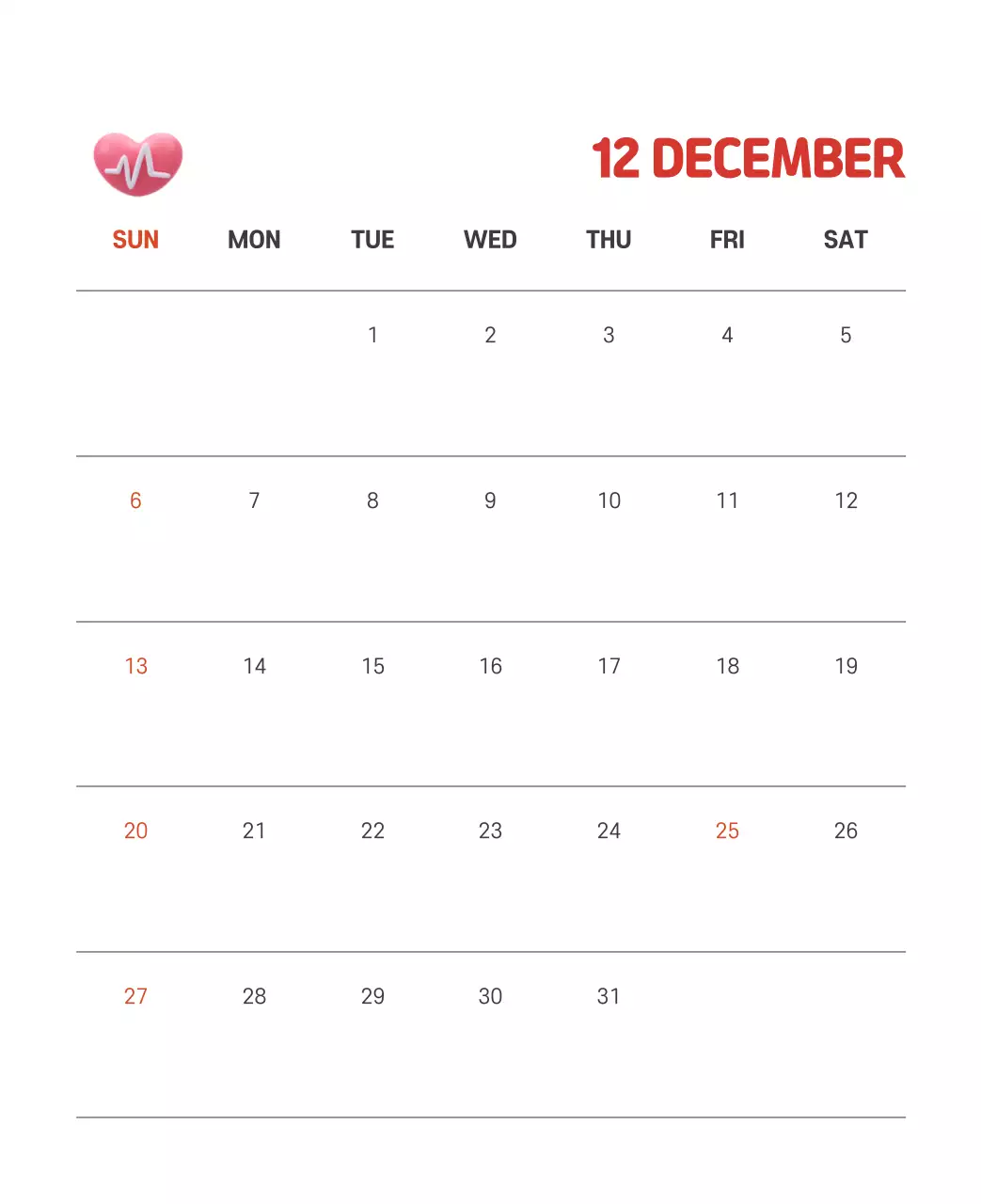 건강과 가족이 관련된 아기자기한 일러스트와 컬러로 포인트를 준 연말 연시 기념 병원