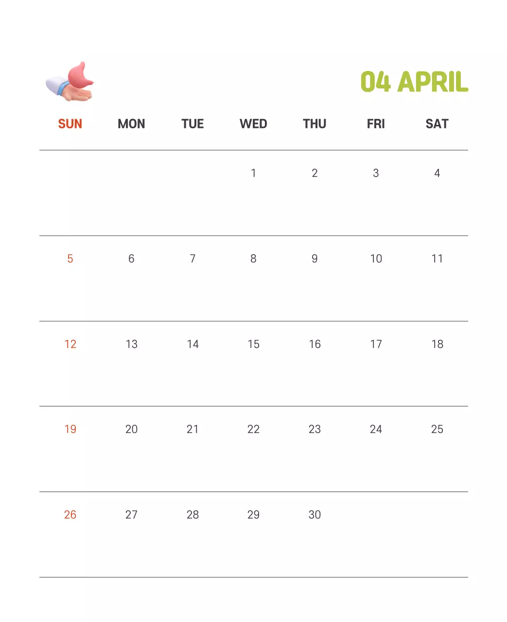 건강과 가족이 관련된 아기자기한 일러스트와 컬러로 포인트를 준 연말 연시 기념 병원