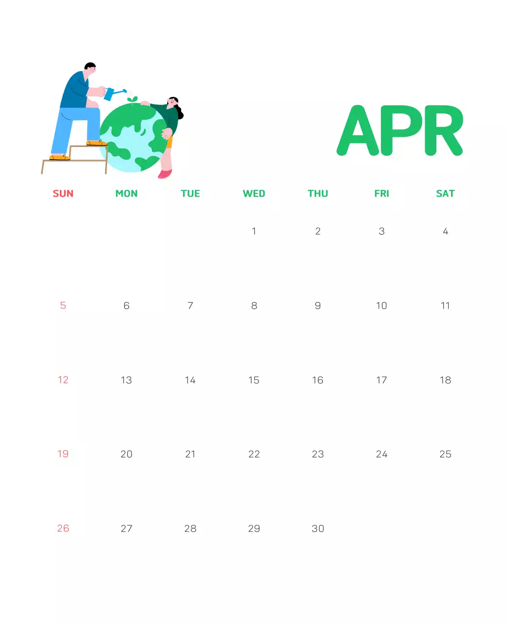 자연 환경보호하는 사람 및 지구 일러스트와 컬러로 포인트를 준 연말 연시 기념 사회재단