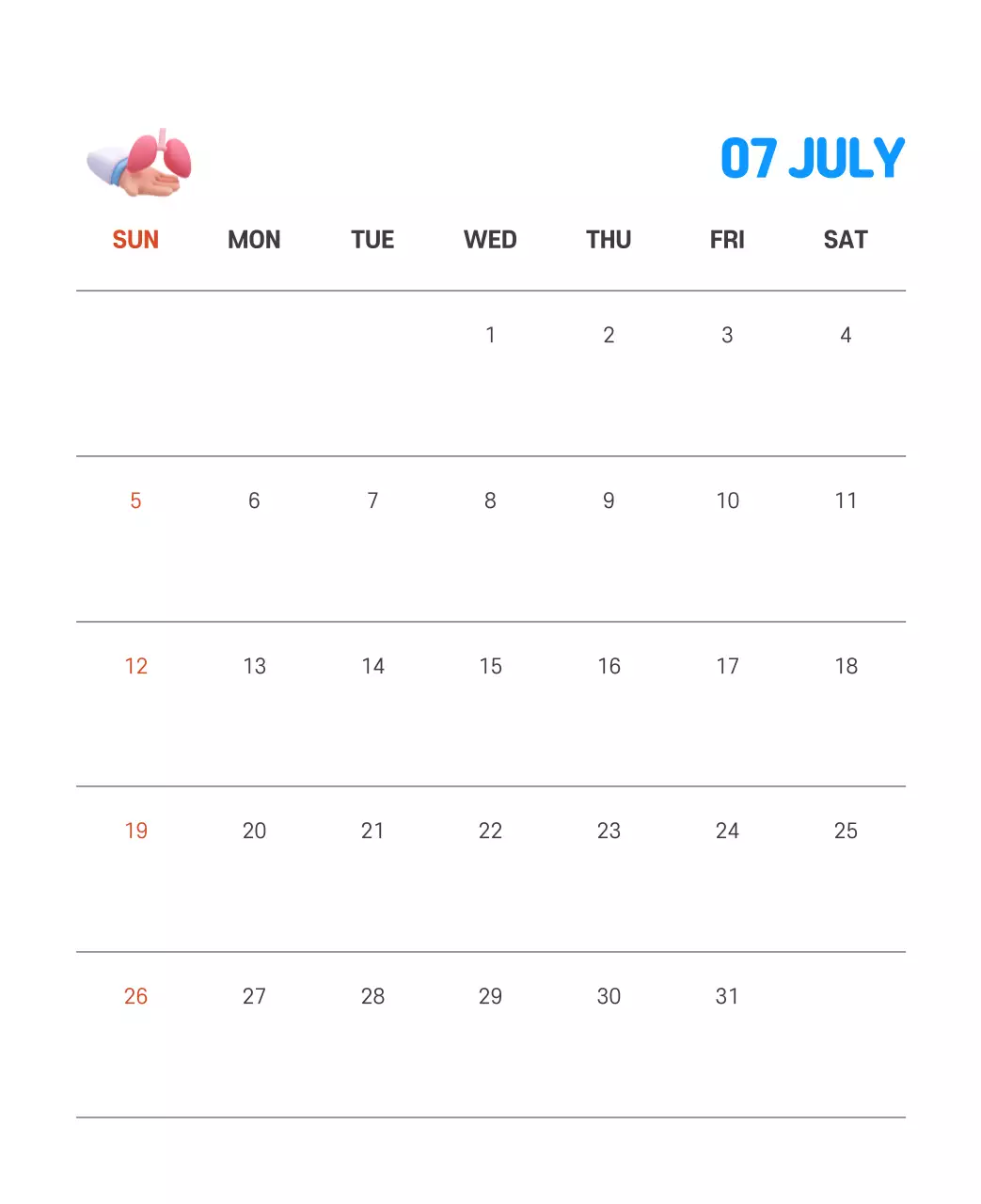 건강과 가족이 관련된 아기자기한 일러스트와 컬러로 포인트를 준 연말 연시 기념 병원