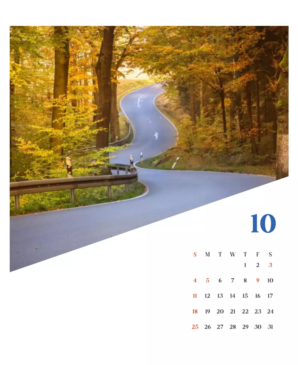 계절별 풍경 사진이 담긴 병원 달력