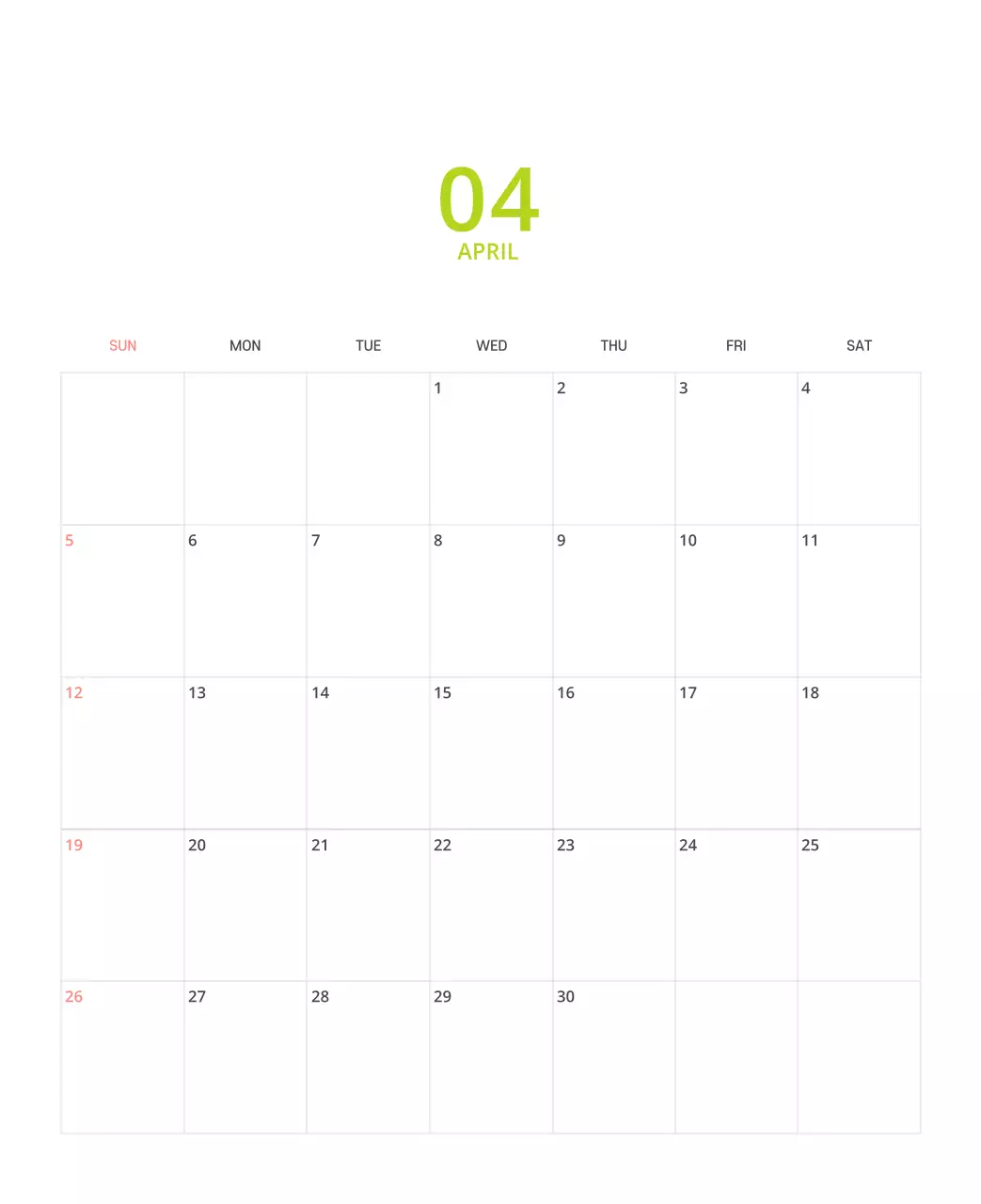 다양한 컬러의 일러스트 달력