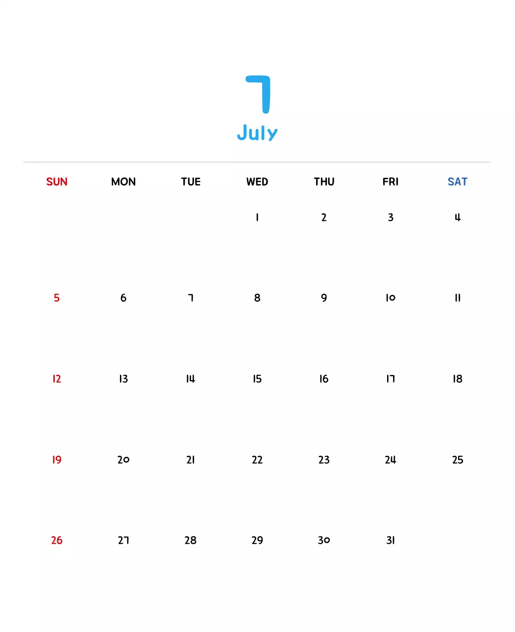 귀여운 일러스트의 신년 달력