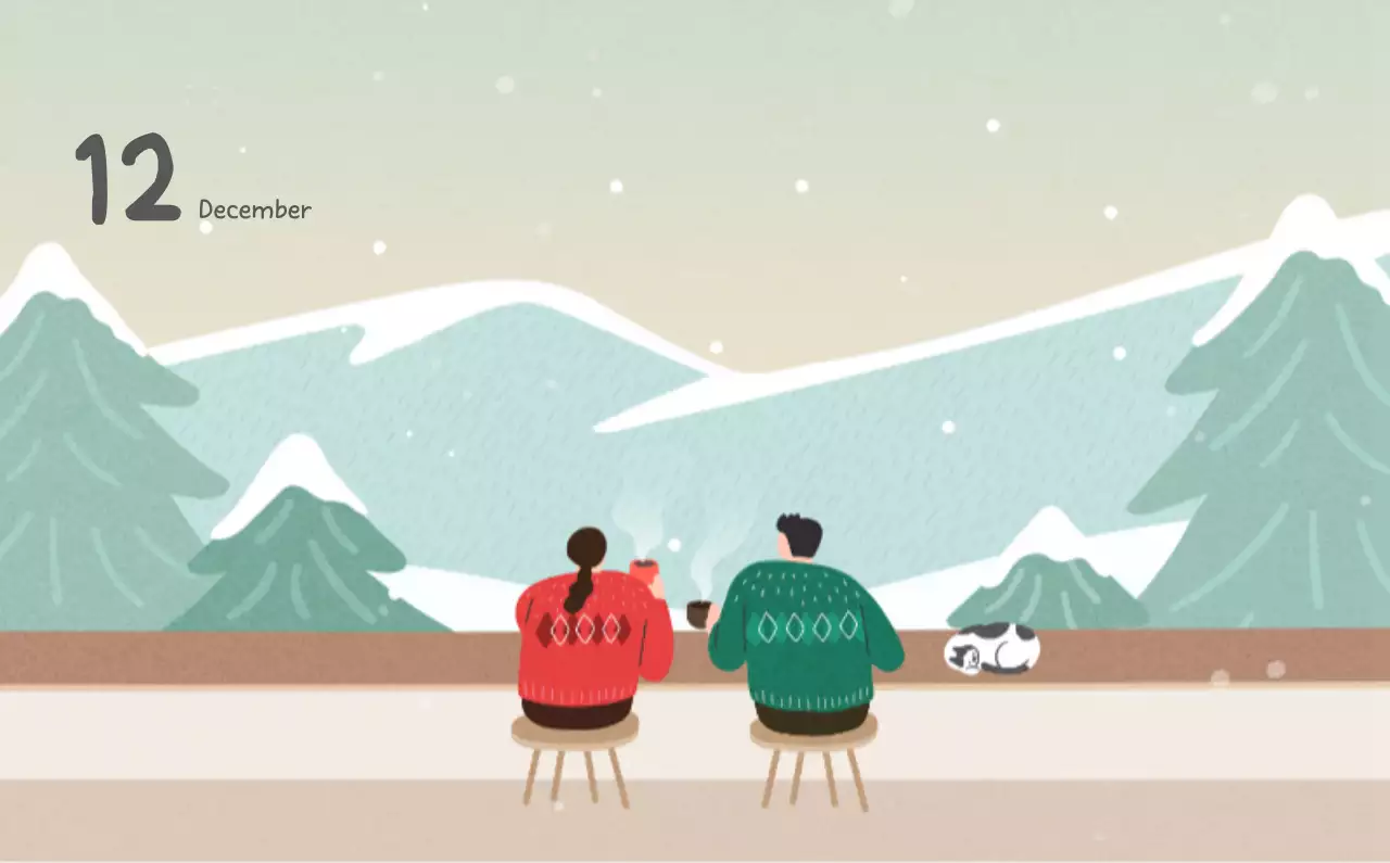 포근한 일러스트가 인상적인 귀여운 달력