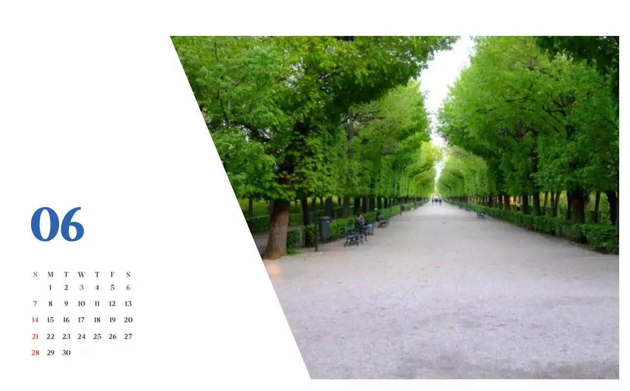 계절별 풍경 사진이 담긴 병원 달력