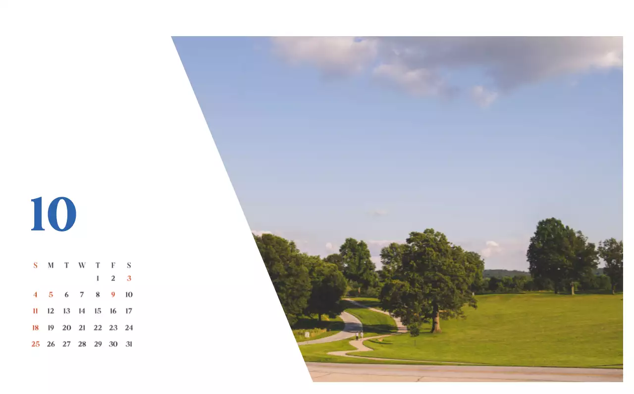 계절별 풍경 사진이 담긴 병원 달력