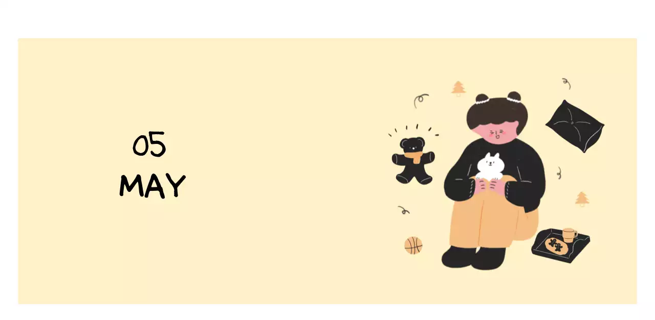 알록달록한 귀여운 일상 일러스트 컨셉