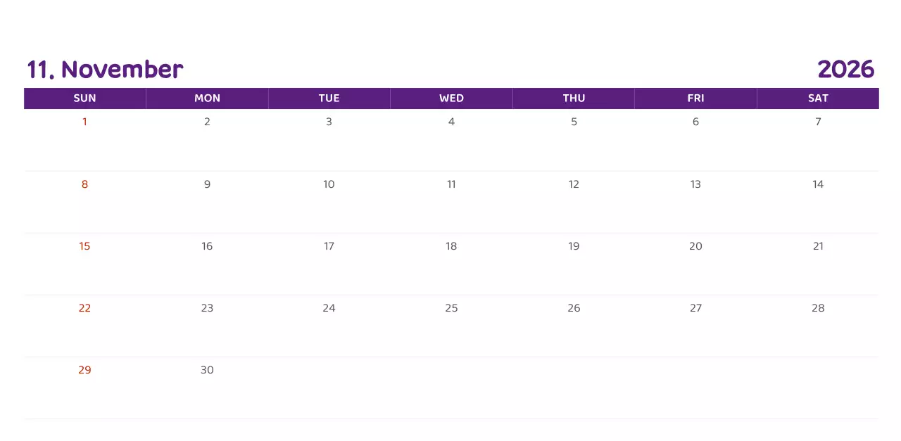 다양한 컬러의 감성적인 일러스트가 들어간 달력