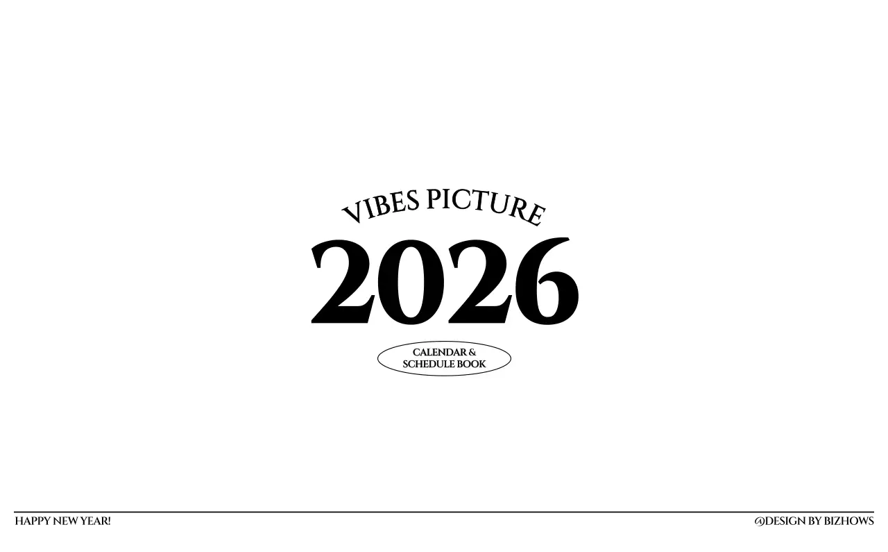 흑백 감성적인 여행 사진 컨셉의 심플한 스타일 달력