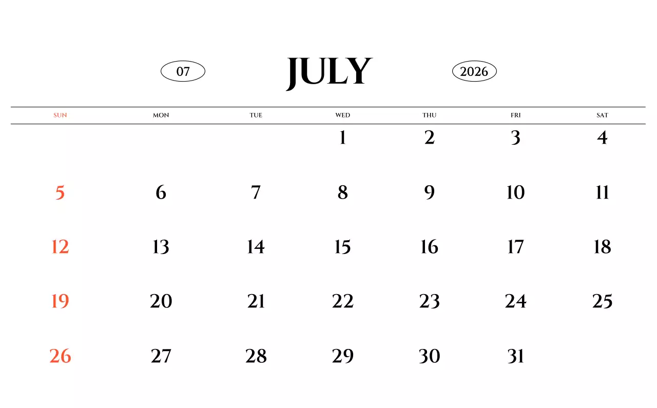 흑백 감성적인 여행 사진 컨셉의 심플한 스타일 달력