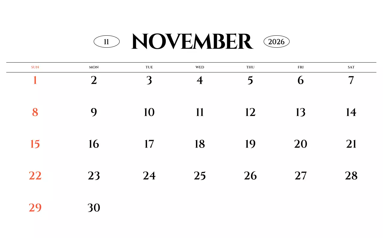 흑백 감성적인 여행 사진 컨셉의 심플한 스타일 달력