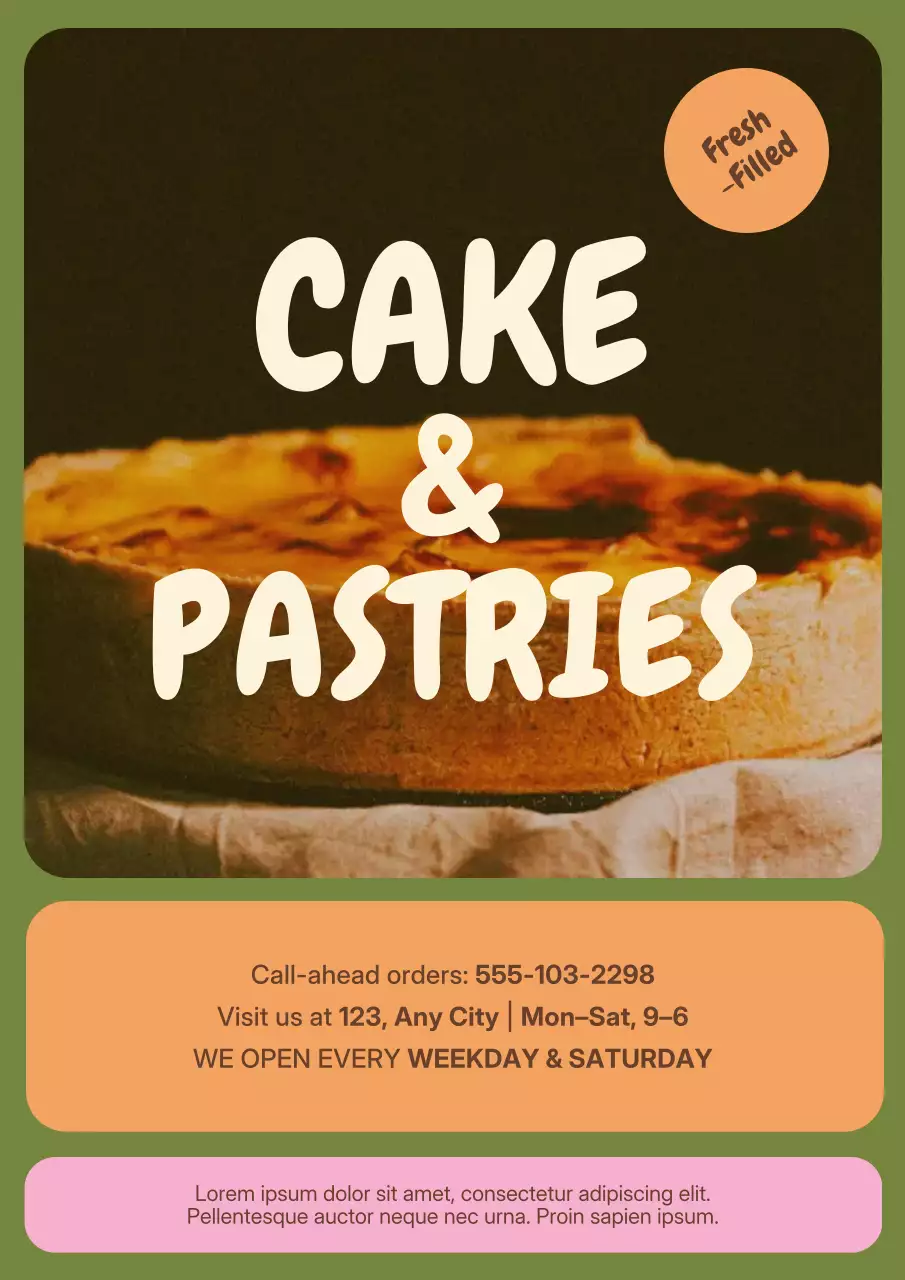 Green Retro Bakery Promotion