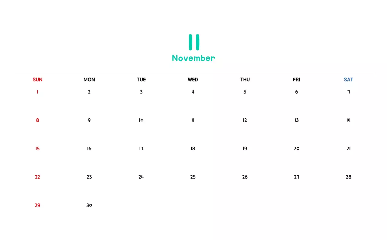 귀여운 일러스트의 신년 달력