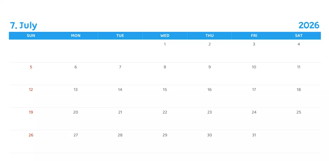 다양한 컬러의 감성적인 일러스트가 들어간 달력