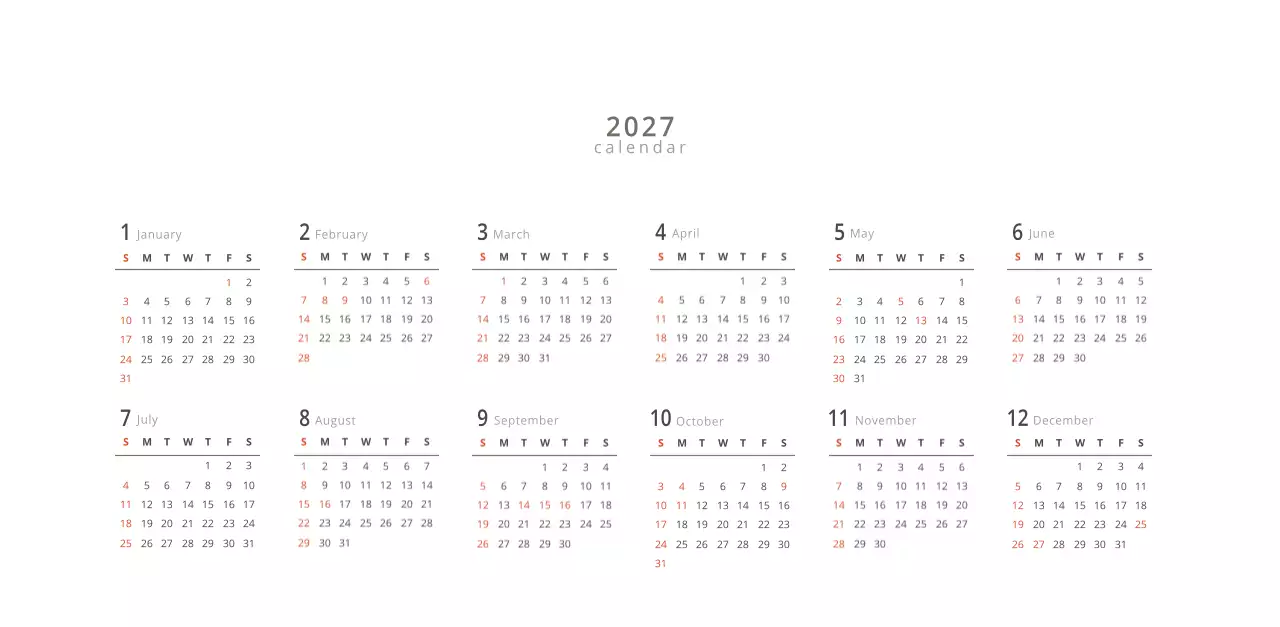 화이트 깔끔한 스타일의 인테리어 디자인 달력