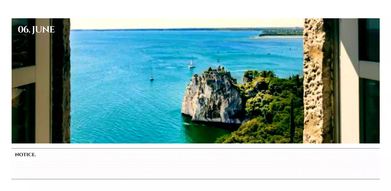 흑백 감성적인 여행 사진 컨셉의 심플한 스타일 벽걸이 달력