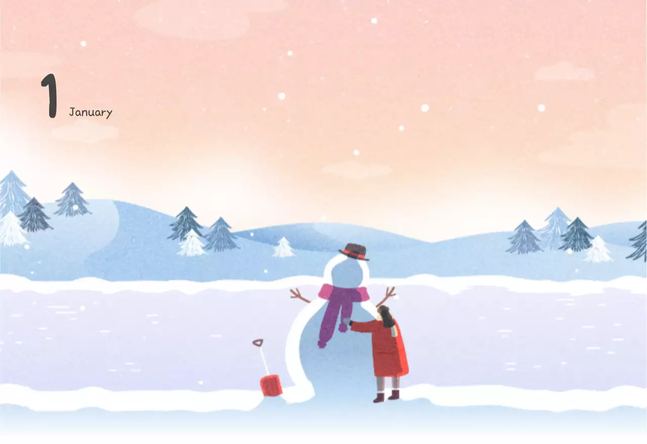 포근한 일러스트가 인상적인 귀여운 달력