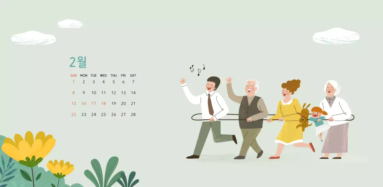 파스텔톤의 따뜻한 가족 컨셉 