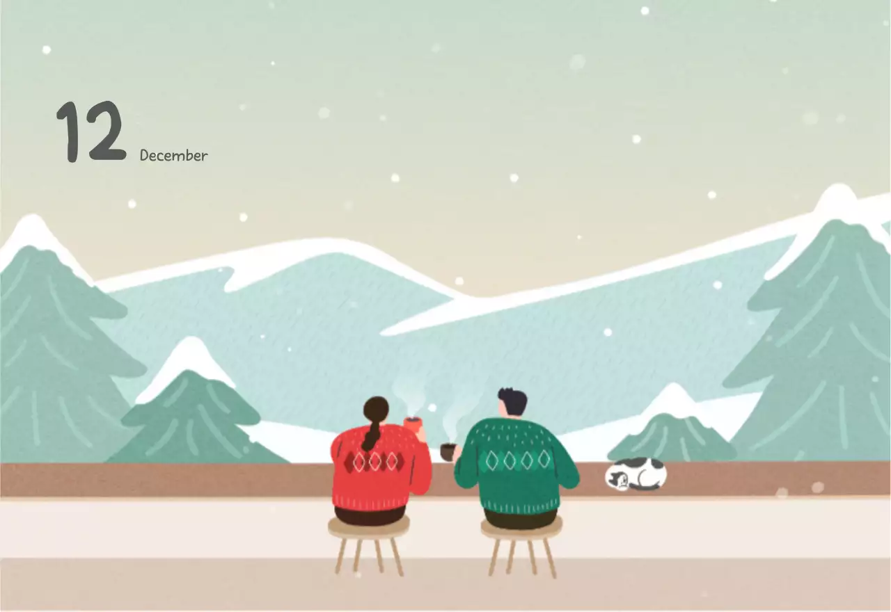 포근한 일러스트가 인상적인 귀여운 달력