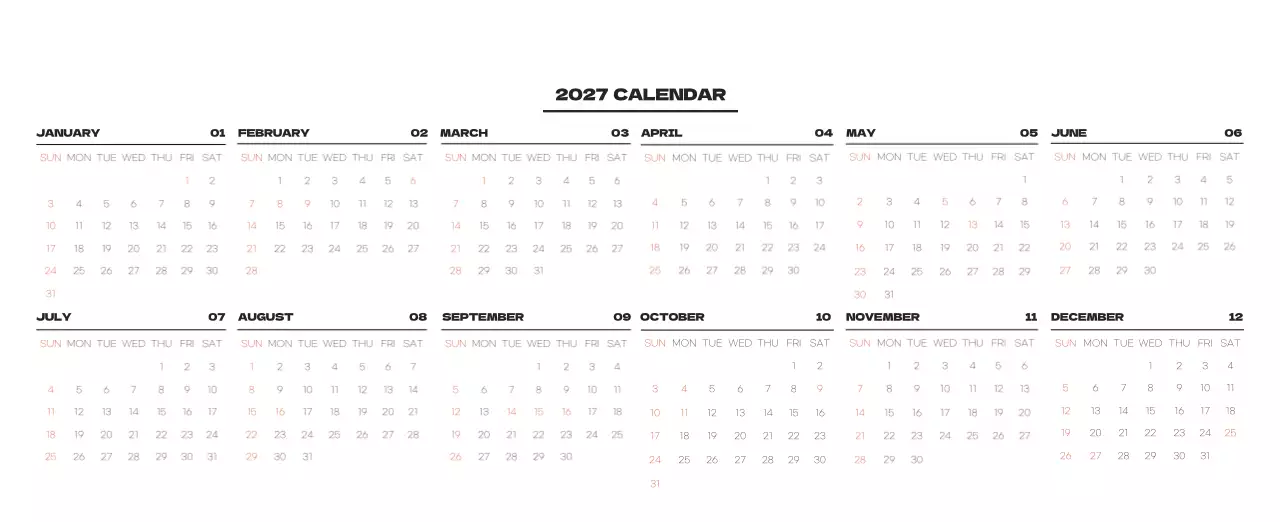 사계절 풍경의 여행 사진과 깔끔하고 과감한 텍스트 레이아웃의 연말 연시 기념 여행사 기업