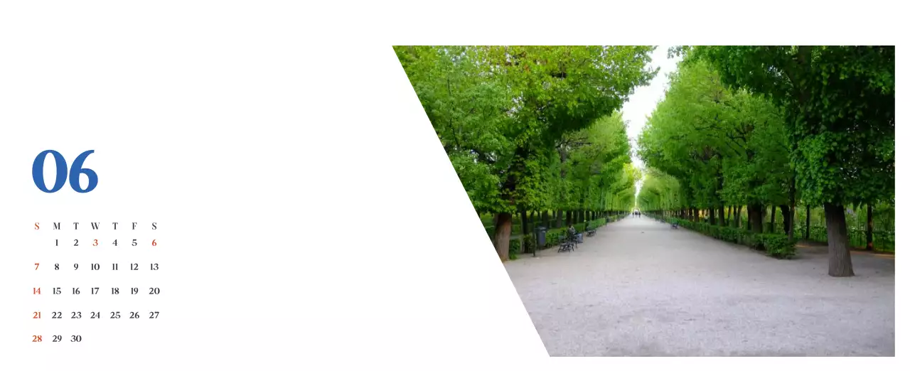 계절별 풍경 사진이 담긴 병원 달력