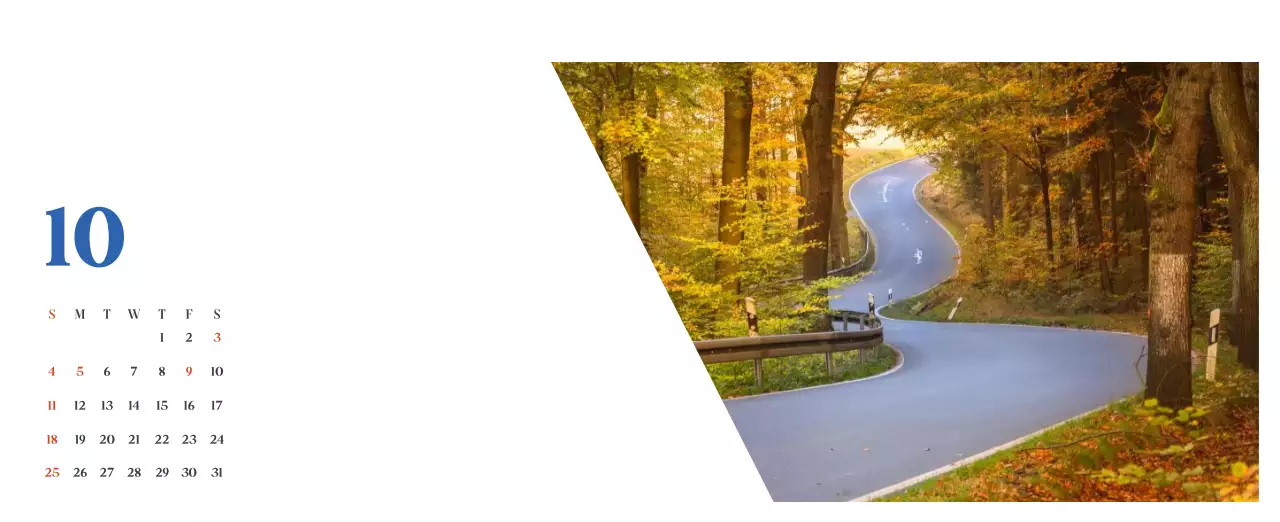 계절별 풍경 사진이 담긴 병원 달력