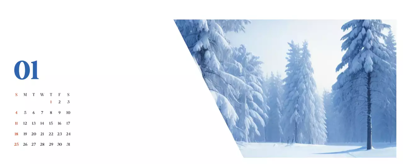 계절별 풍경 사진이 담긴 병원 달력