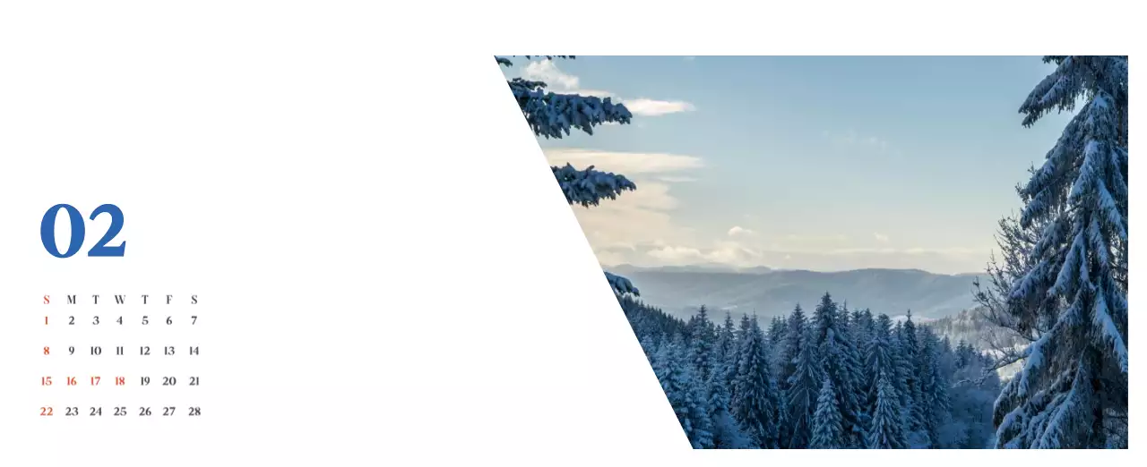 계절별 풍경 사진이 담긴 병원 달력