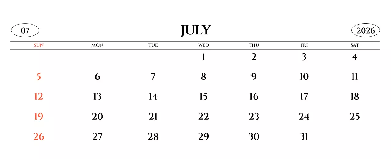 흑백 감성적인 여행 사진 컨셉의 심플한 스타일 벽걸이 달력