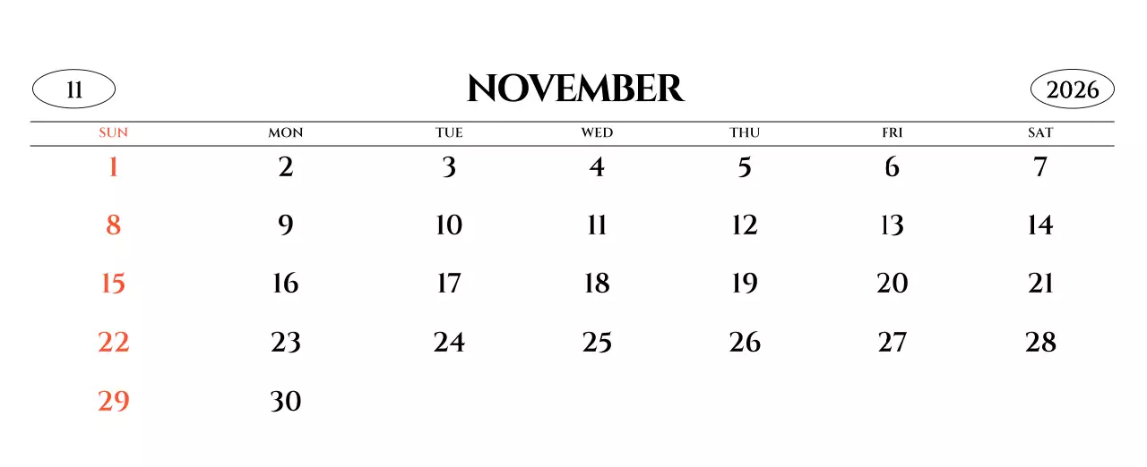 흑백 감성적인 여행 사진 컨셉의 심플한 스타일 벽걸이 달력