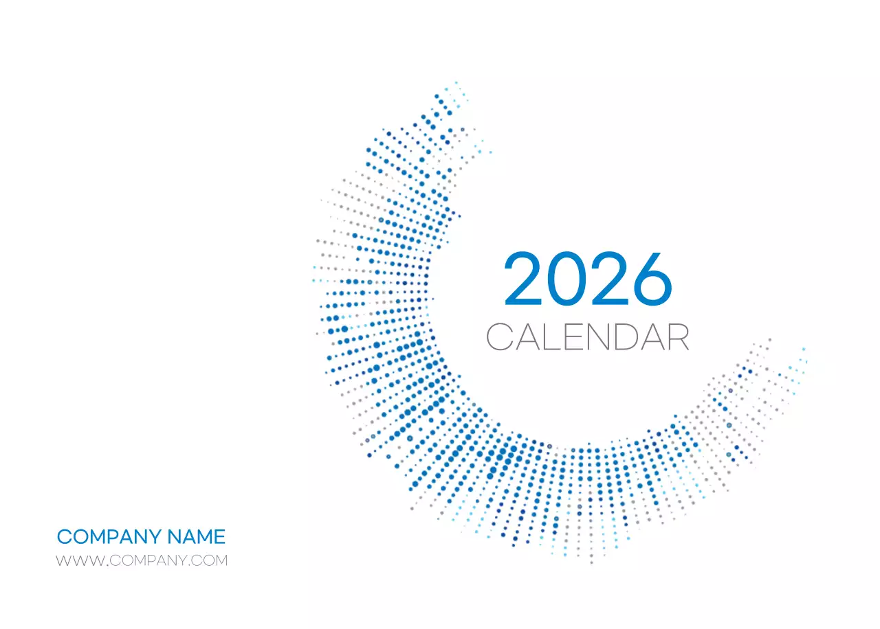 화이트톤 심플한 기업용 탁상달력
