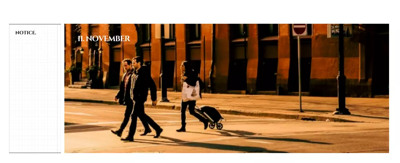 흑백 감성적인 여행 사진 컨셉의 심플한 스타일 벽걸이 달력