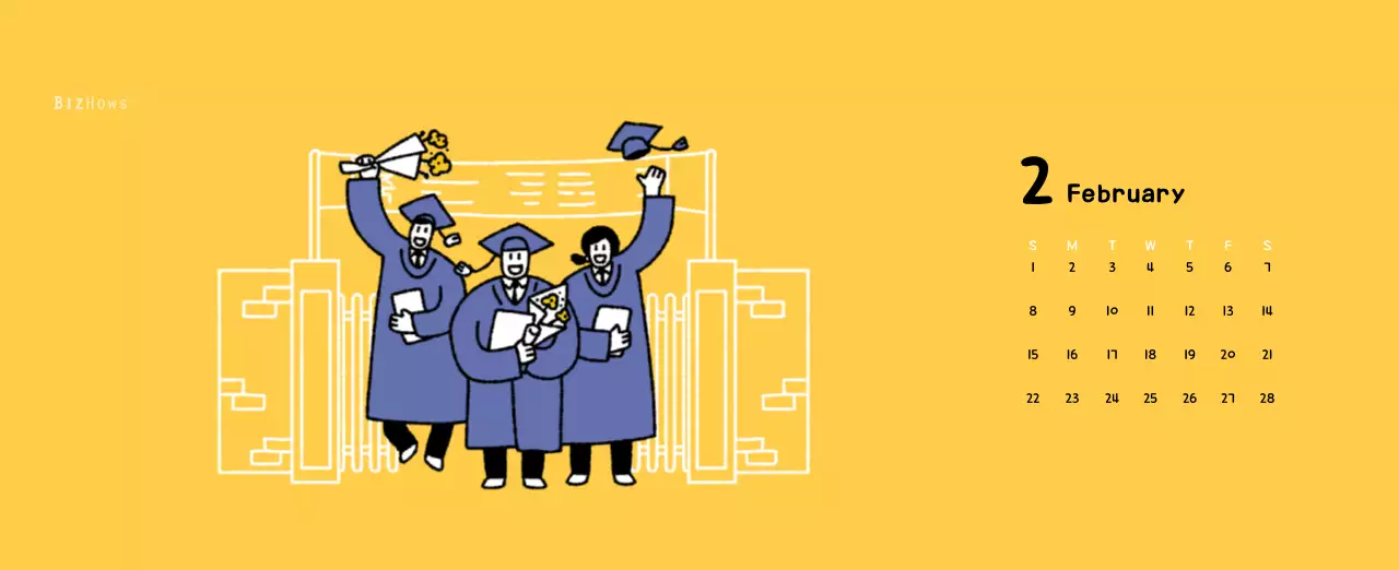 귀여운 일러스트의 신년 달력