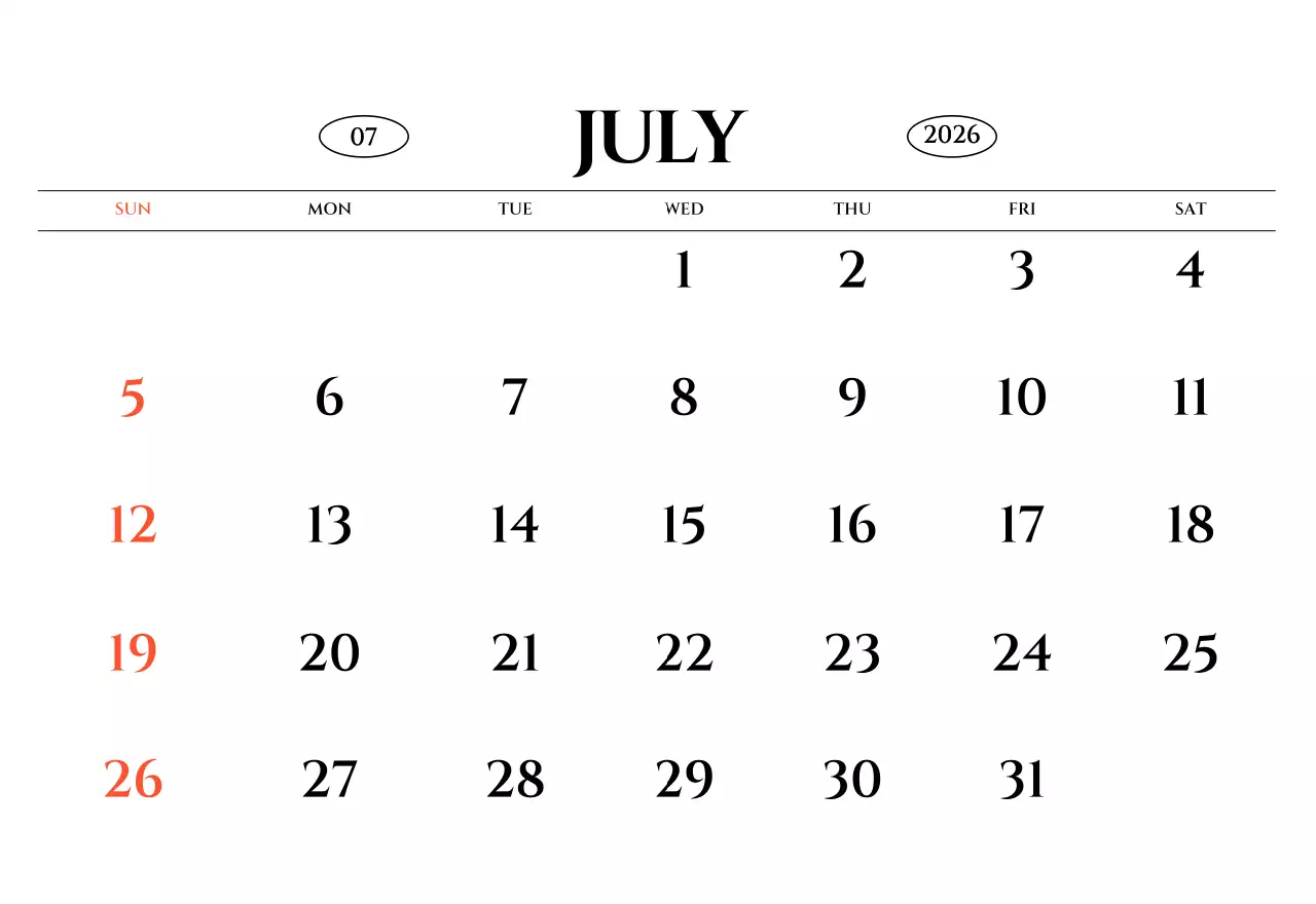 흑백 감성적인 여행 사진 컨셉의 심플한 스타일 벽걸이 달력