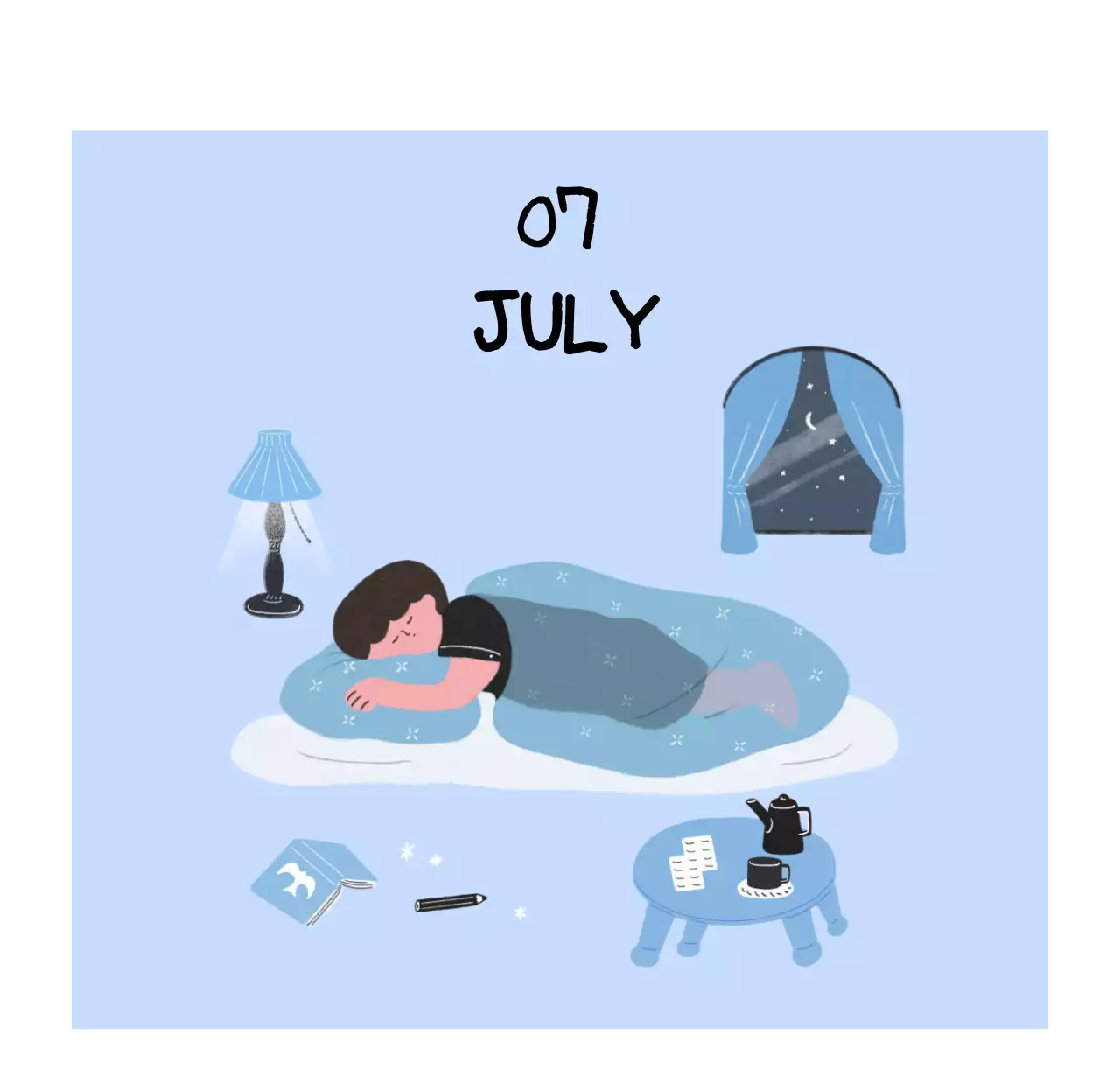 알록달록한 귀여운 일상 일러스트 컨셉