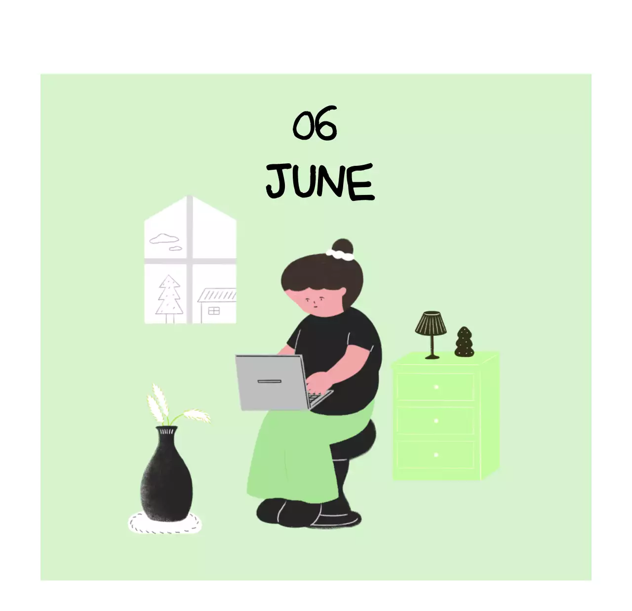 알록달록한 귀여운 일상 일러스트 컨셉