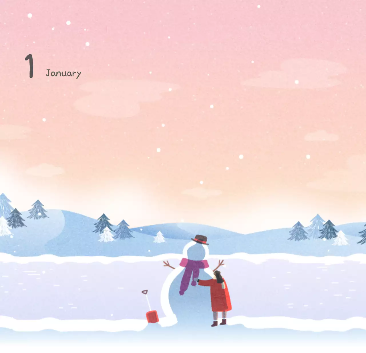 포근한 일러스트가 인상적인 귀여운 달력