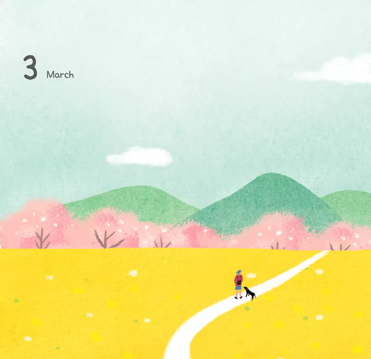 포근한 일러스트가 인상적인 귀여운 달력