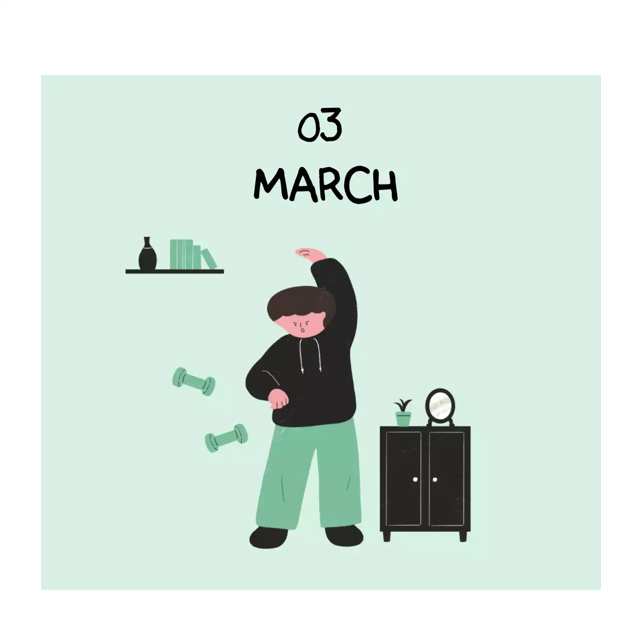 알록달록한 귀여운 일상 일러스트 컨셉