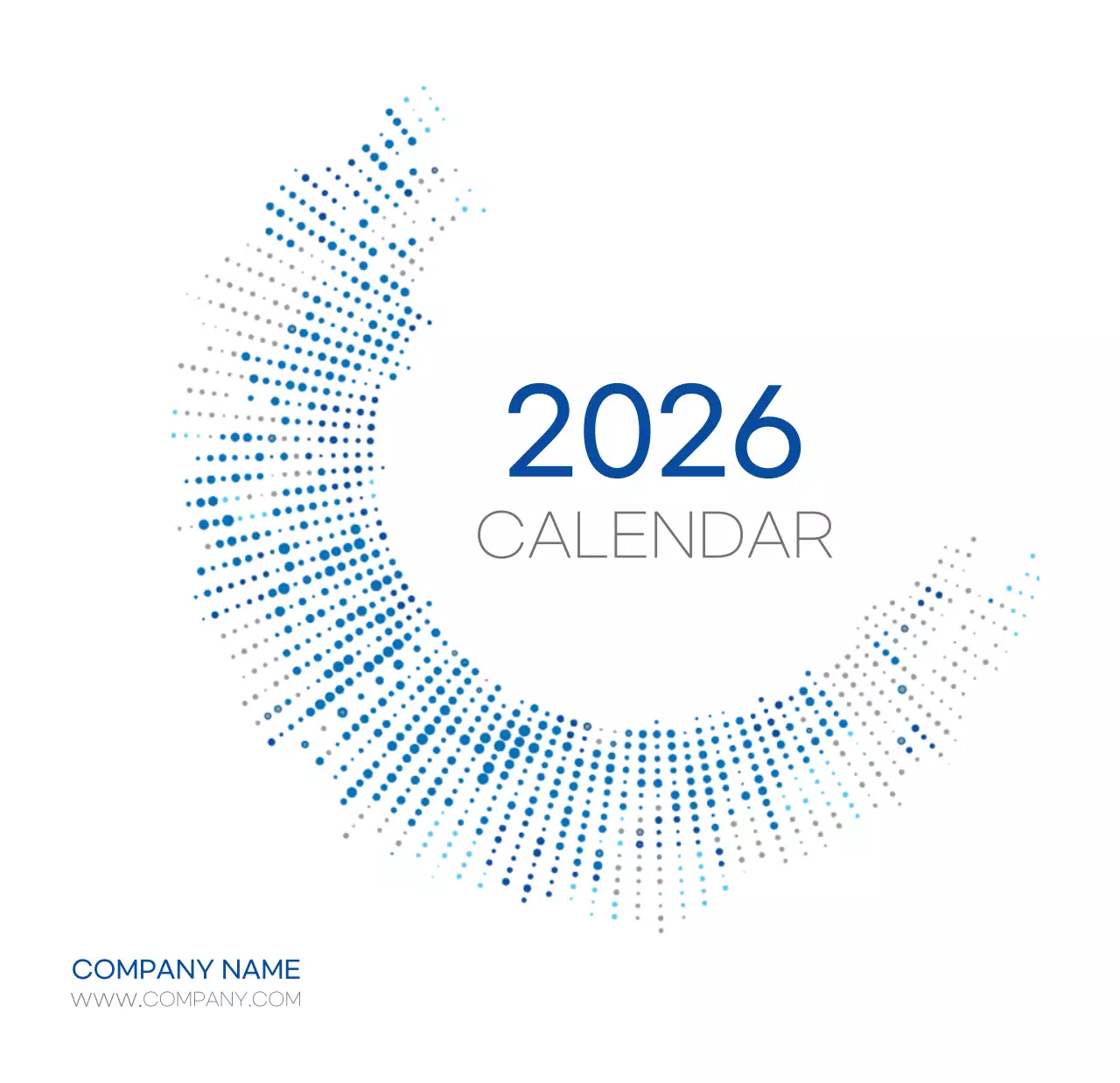 화이트톤 깔끔한 기업용 탁상달력