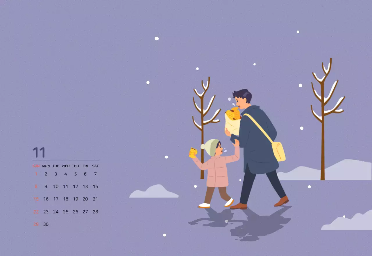 다양한 컬러의 가족 일러스트 컨셉 