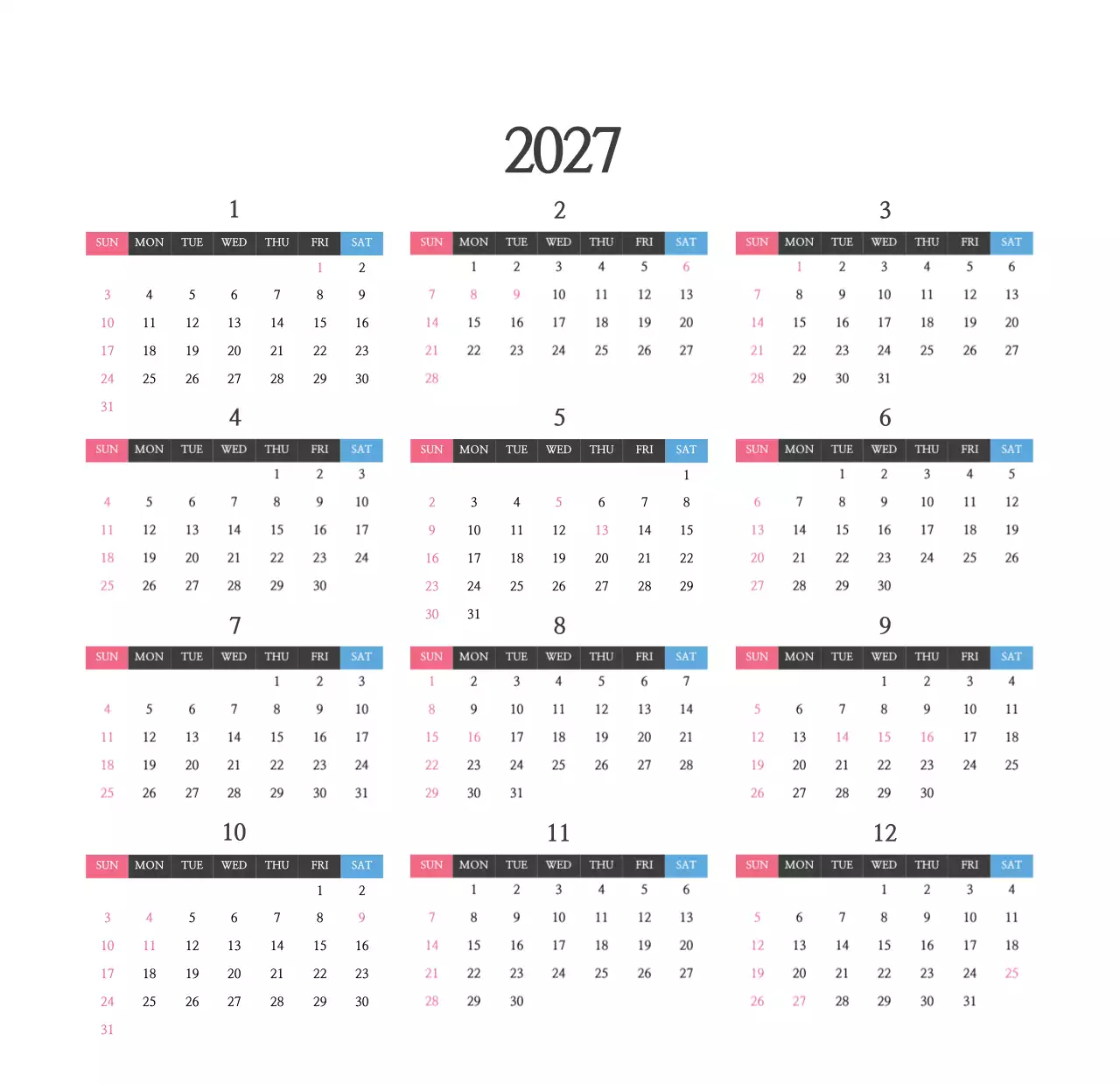 심플한 성경말씀 교회용 탁상달력