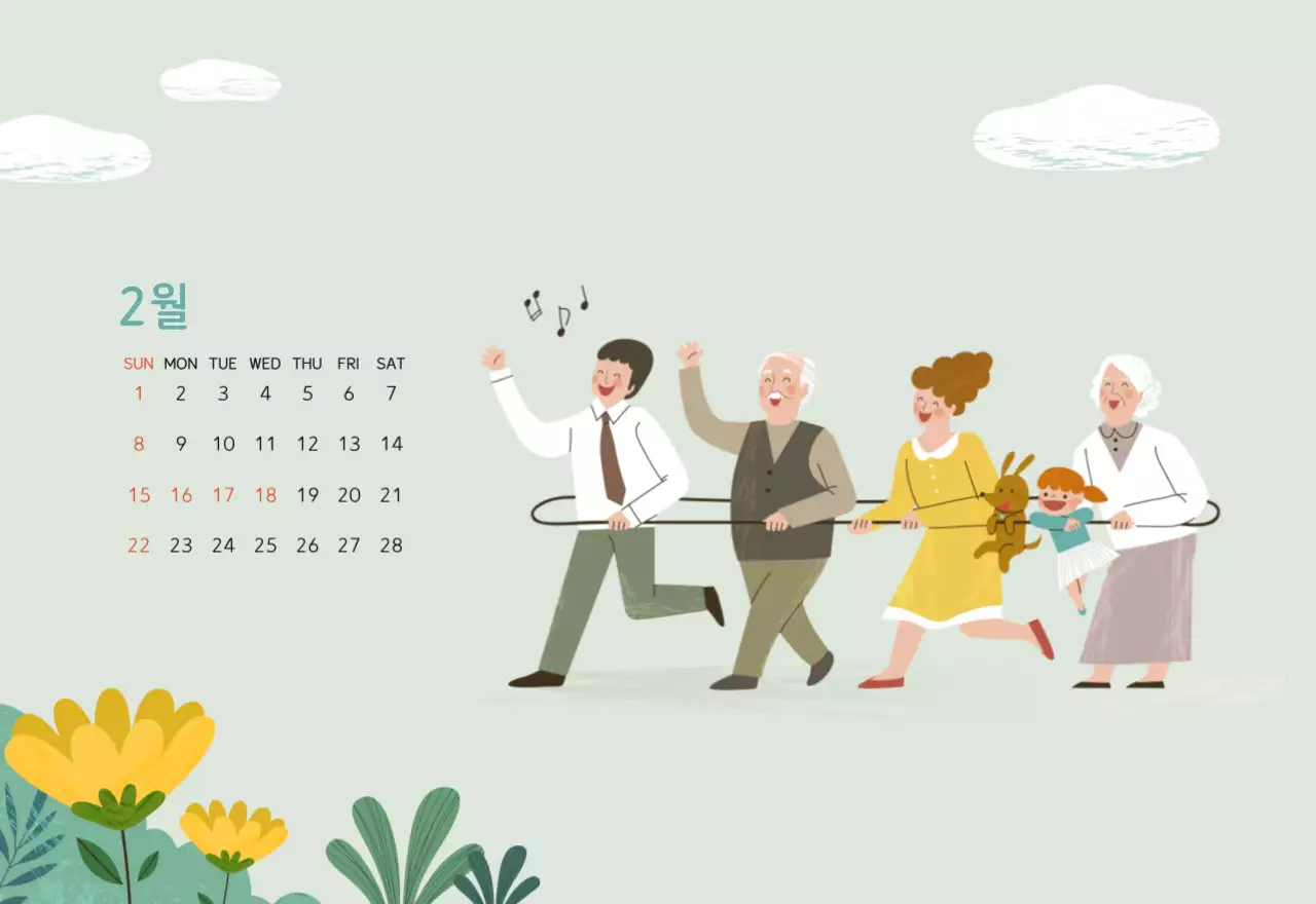 파스텔톤의 따뜻한 가족 컨셉 