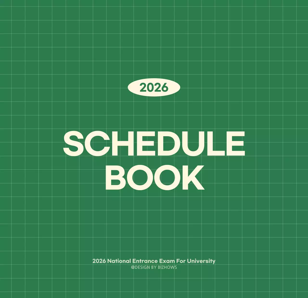 초록색과 연노랑색의 수능 디데이 메모장 컨셉 벽걸이 달력
