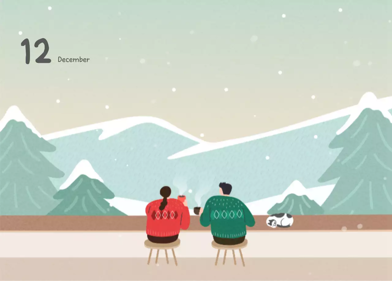 포근한 일러스트가 인상적인 귀여운 달력