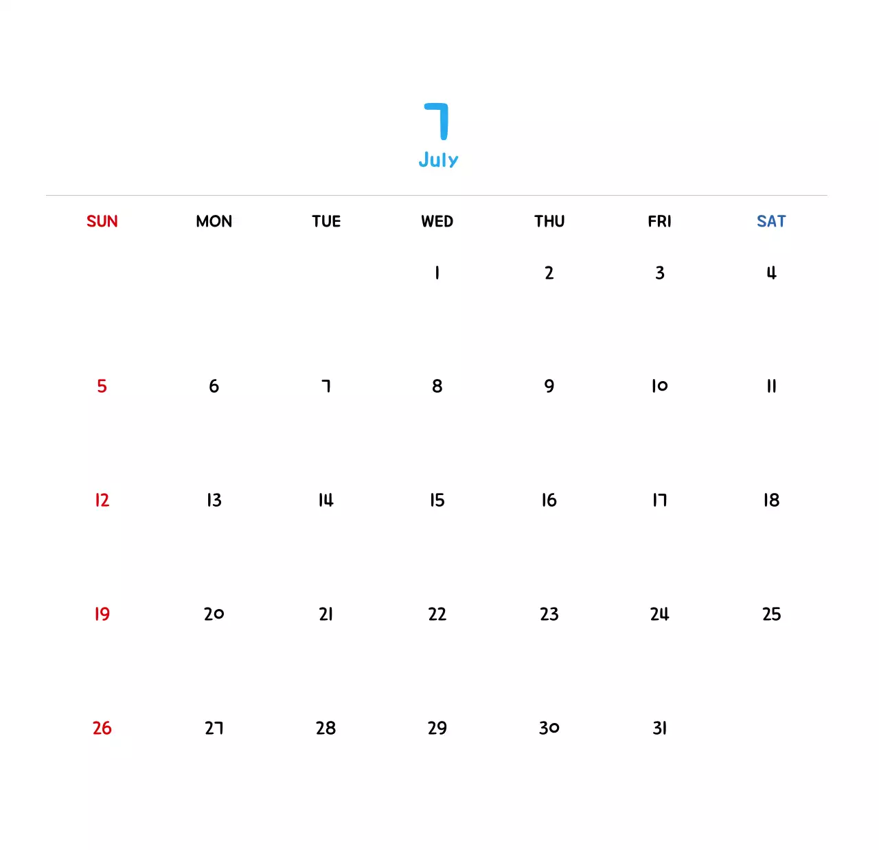 귀여운 일러스트의 신년 달력