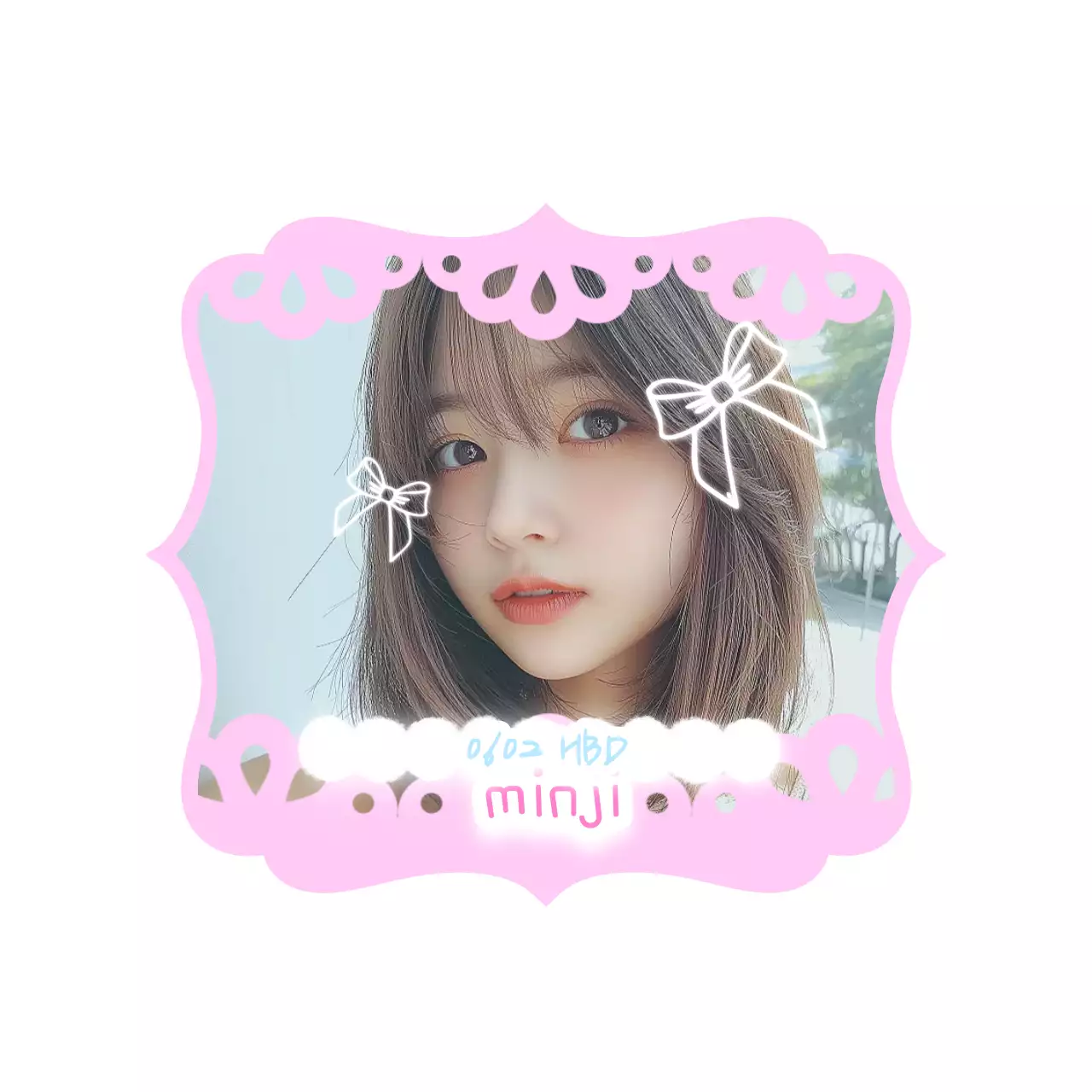 핑크 아기자기한 생일 아이돌