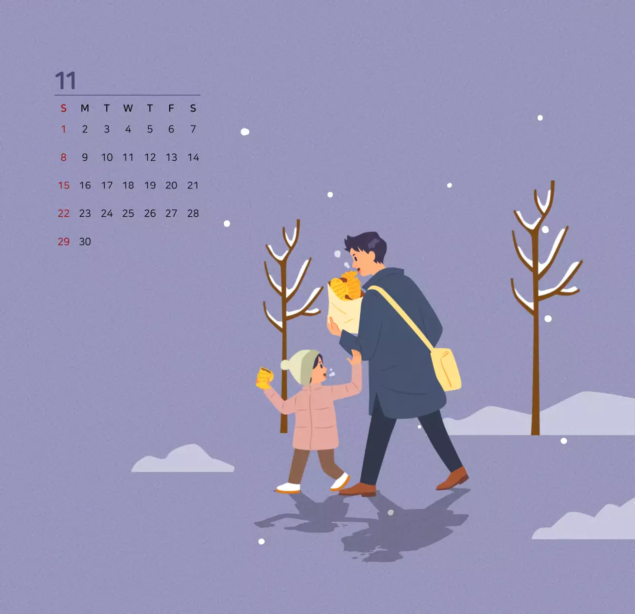 다양한 컬러의 가족 일러스트 컨셉